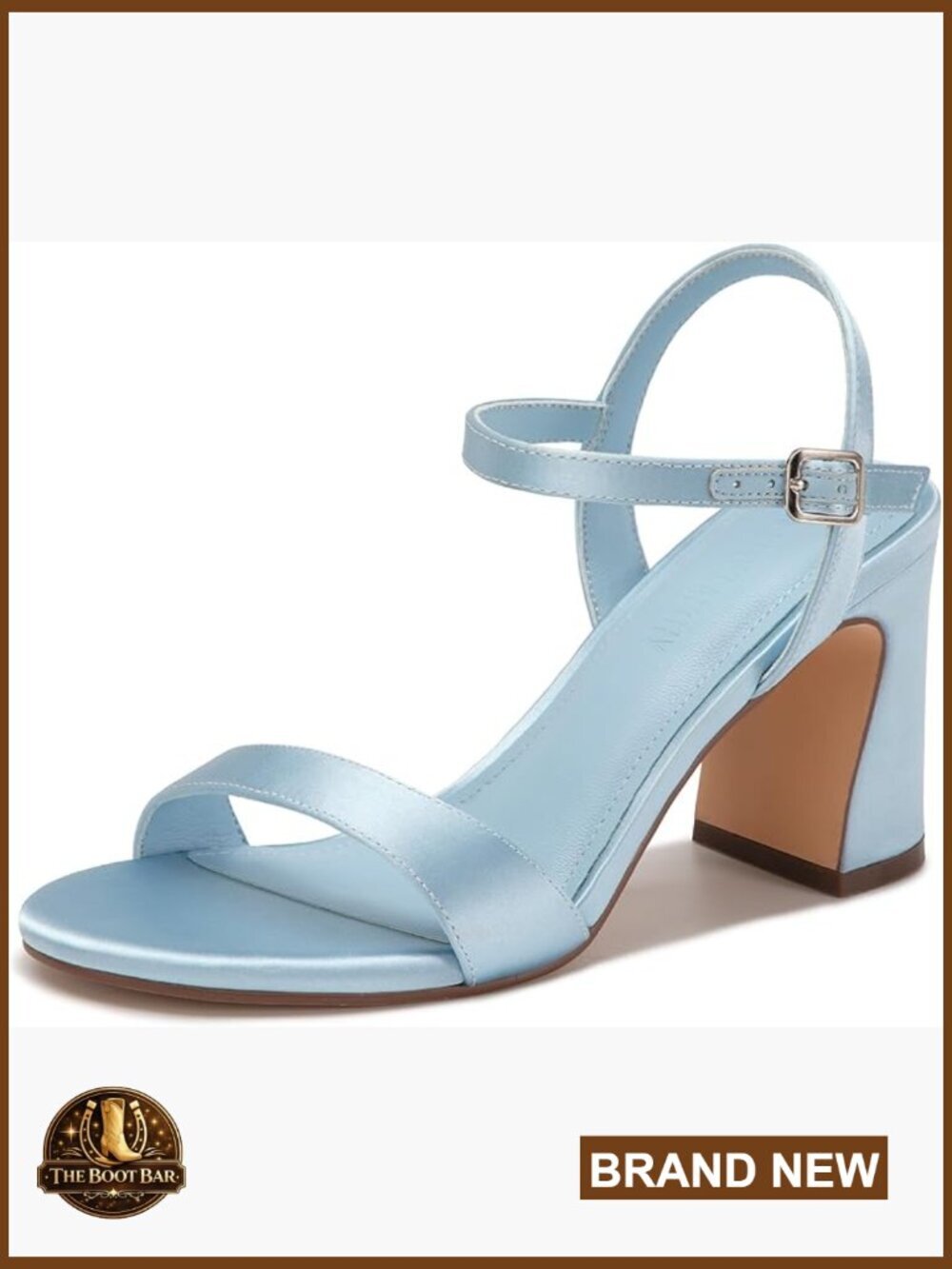 Chunky Block High Heels Sandals 3-Inch Ankle Strap Party Dress Heels